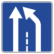Дорожный знак 5.15.5 «Конец полосы» (металл 0,8 мм, II типоразмер: сторона 700 мм, С/О пленка: тип А инженерная)